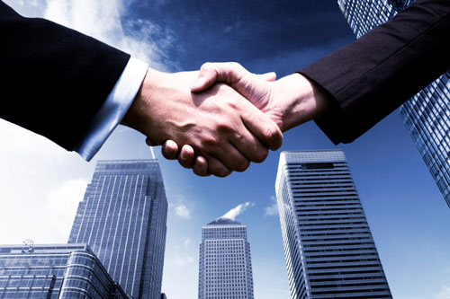 businessmen shaking hands